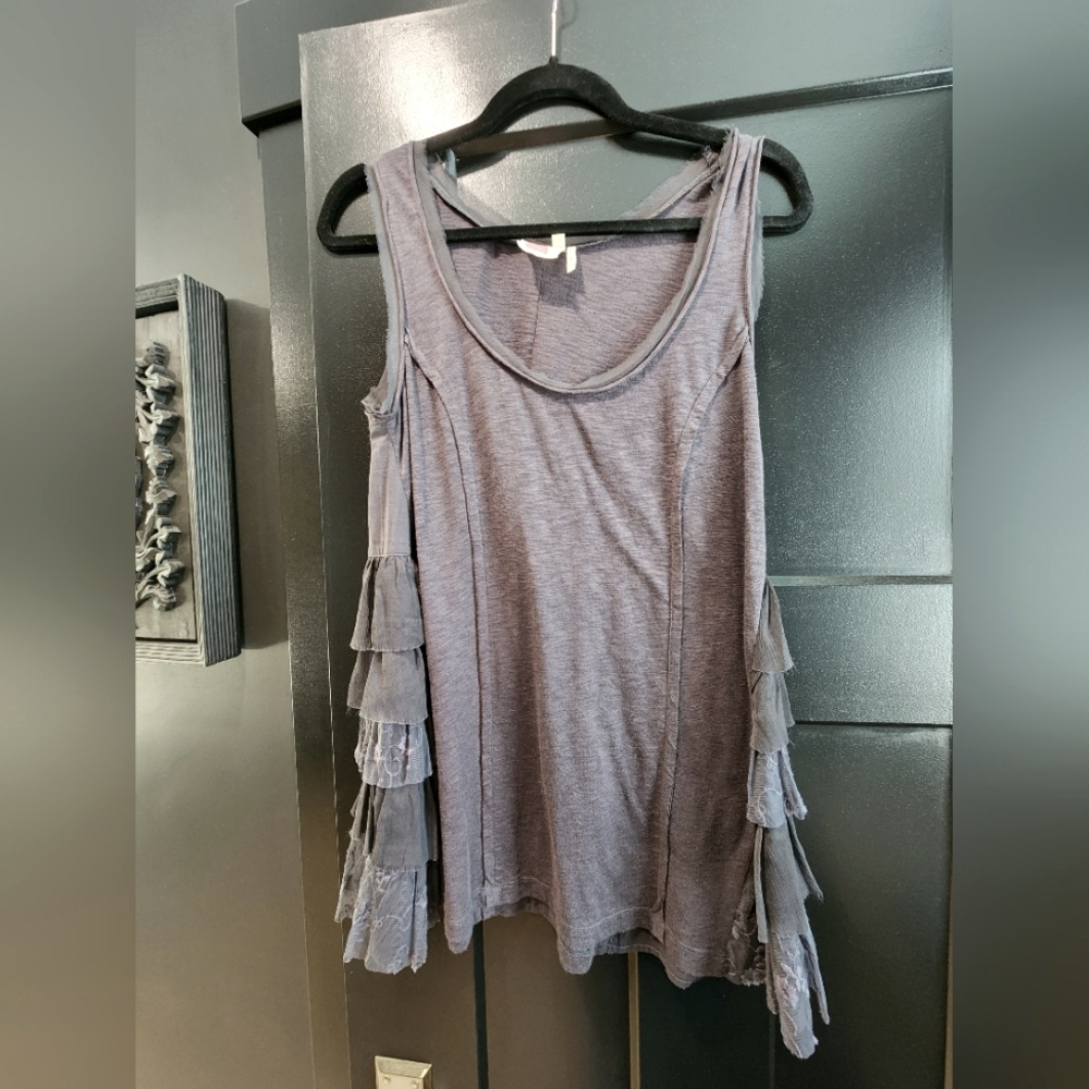 Anthropologie Lilka Top Sz S Tank Top Bohemian Shirt Coquette Sleeveless Y2K